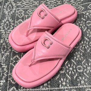 Coach Pink Thong Sandals